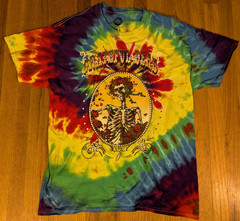 Grateful Dead Bertha Deco Frame Tye Dye Ripple Junction T Shirt L