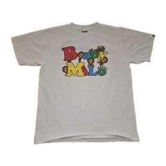 BAPE Baby Milo Alphabet Logo Tee White Mens Size Medium
