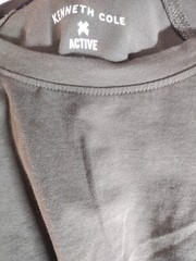 Kenneth Cole Active Large T-Shirt Dark Green Short Sleeve Tech L Tee