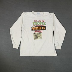 Vintage Caribbean Spud Jimmy Buffett Shirt Mens Size Large White Single-Stitch