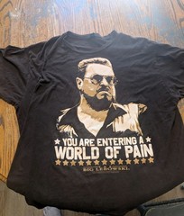 Big Lebowski: You Are Entering A World Of Pain Walter Sobchak T-Shirt XL