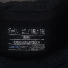 Under Armour Shirt Mens XL Black ColdGear UA Base 4.0 Crew Thermal Fleece Grid