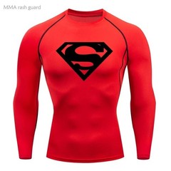 Superman T-shirts Superhero Gym Short Compression Sleeve Tee Tops Shirt Men TOP