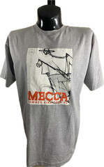 Mecca Men T-Shirt Vintage Y2K Summer Bike Heather Hip Hop Gray NWT L