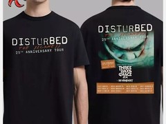 Disturbed The Sickness 25Th Anniversary Tour Dates List 2025 S to 5X T-Shirt