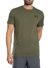 Under Armour Men’s Loose Left Chest Logo T-Shirt, Green