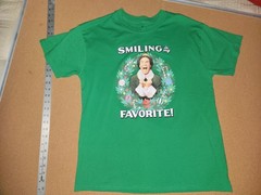 Elf – Smiling is my Favorite – Holiday Green Short Sleeved T-SHIRT Adult Large