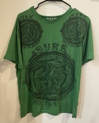 Sure Original Back to Basic Green Vintage Graphic T-Shirt Possibly Size L Large