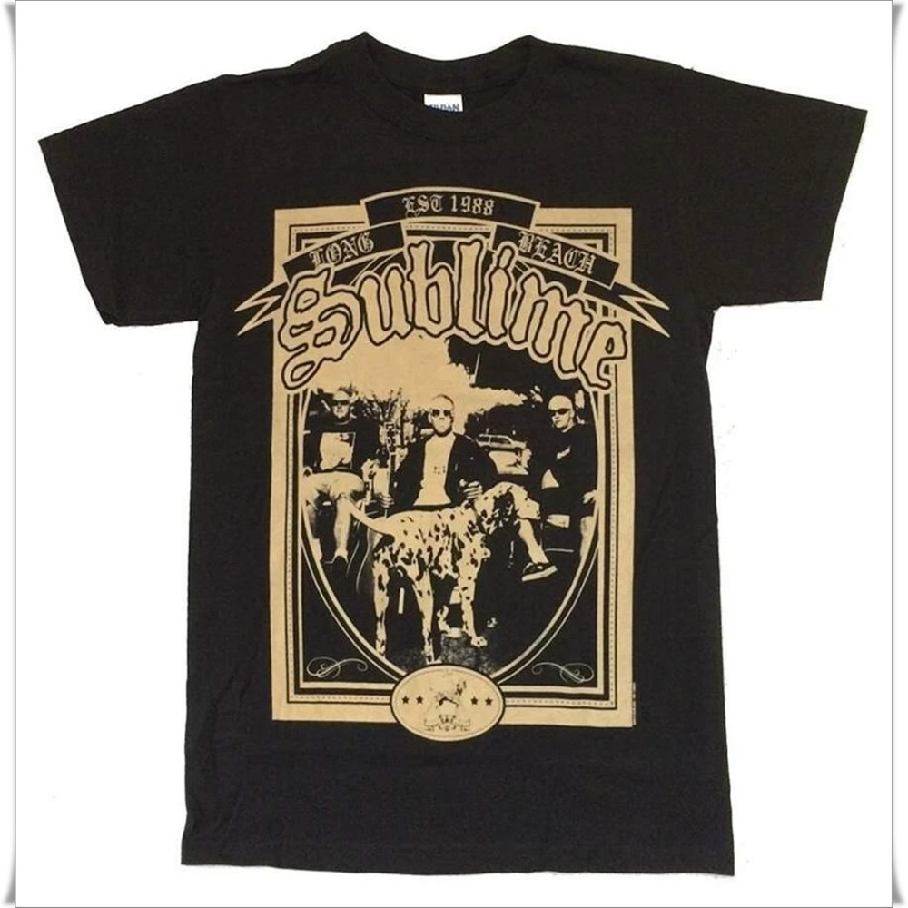 Sublime Est. 1988 Long Beach Dalmation Band Pic Cotton T Shirt, Size S to 5XL