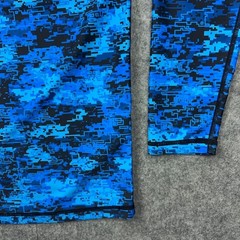 Huge Sports Rash Guard Mens XL Blue Digital Camo Long Sleeve Compression
