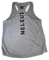 NELEUS ‘Dry Fit Logo Muscle’ Mesh Tank Top Men’s L Gym Workout Exercise Grey NWT