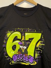 Buc-ee’s 67 Shirt Mens L Black Neon Graffiti Beaver Wit Da Glasses Tee