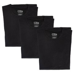 GOLBERG 3 Pack Men’s Undershirts – SOFT Cotton Polyester Blend Crew Neck T-Shirt