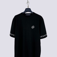 Louis Vuitton LV Monogram Short Sleeved Cotton Crewneck T-Shirt Black Size M