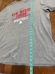 Nike New Mexico Lobos Basketball T Shirt Mens XL Gray Just Do It Two Sided