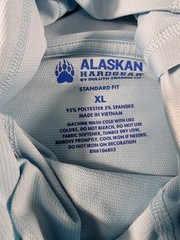 Alaskan Hardgear Hooded Cowl Neck L/S Shirt Mens XL Blue Performance Stretch