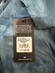 True Religion Men’s Size XL Bluestone Tie Dye Buddha Foil Crew Neck Tee $69 NWT