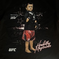UFC Hasbulla Magomedov vs Everybody MMA 100% Cotton Black T-Shirt Adult L EUC