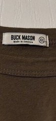 Buck Mason Shirt Men XXL Brown Crewneck Cotton Curve Hem USA Made Minimalist