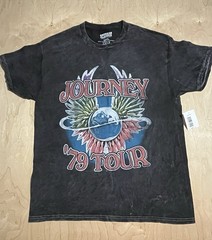 Journey ‘79 Tour Graphic T-Shirt Men’s Pre-washed Short Sleeve Black Size L