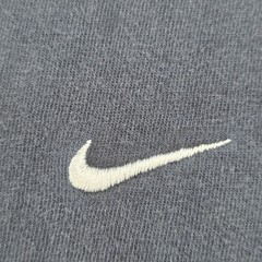 Vintage Nike Small Swoosh Embroidered T-Shirt XL Faded Black Crewneck USA Y2K