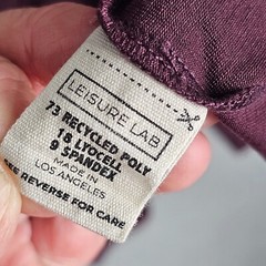 Leisure Lab Everyday T-Shirt Mens 3 Burgundy Stretch High Low Slit Long Sleeve