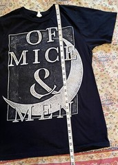 Of Mice and Men T-shirt Medium Metal Rock Band Crescent Moon Logo Black emo