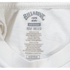 Billabong Shirt Mens Medium White Wave Washed Long Sleeve Graphic Surf Tee