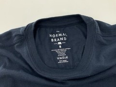 The Normal Brand Pocket T-Shirt Long Sleeve M Navy Cotton Poly Rayon YGI U4-104