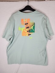 Nike Air Jordan Retro 1985 Standard Fit Size XL Blue Double Sided Graphic VTG?