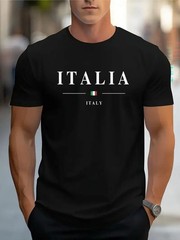 Italia Italy Flag Graphic Tee – Minimalist T-Shirt