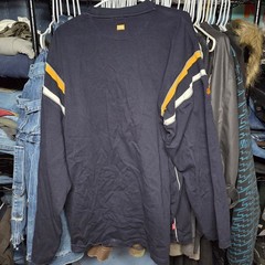 Ecko Unltd Navy Blue Graphic Logo Crew Neck Long Sleeve T-Shirt Men’s XL