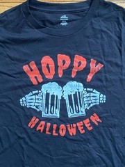 Way To Celebrate Halloween Mens Black Hoppy Halloween T Shirt Short Sleeve XL