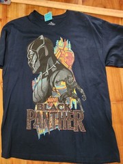 BLACK PANTHER Men’s Marvel T-Shirt Sz XL Short Sleeve Graphic Tee Distressed