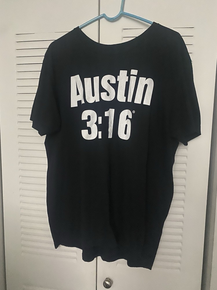 Stone Cold Steve Austin distressed 3:16 smokin skull Shirt Medium W Legends