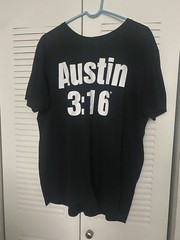 Stone Cold Steve Austin distressed 3:16 smokin skull Shirt Medium W Legends