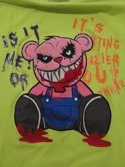 Bleeker & Mercer Joker Bear Graphic T-Shirt Men’s XL Volt Lime Green Streetwear