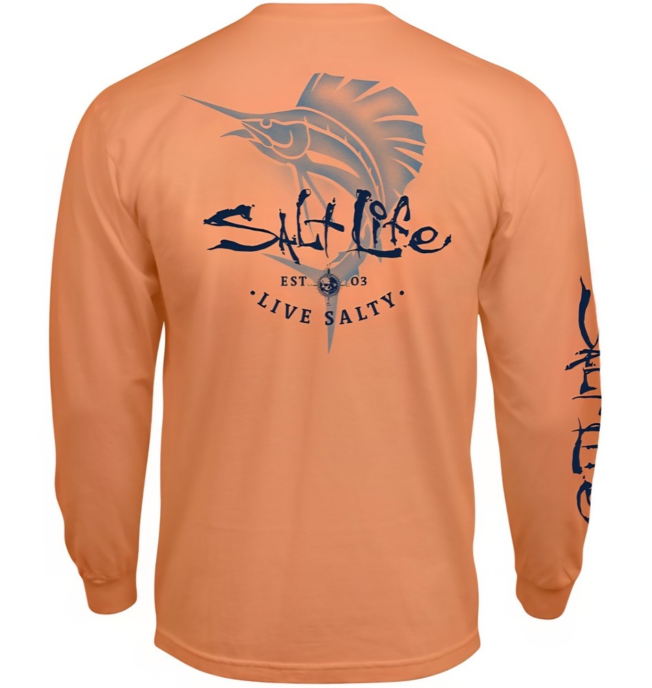 Salt Life “Reel Escape” Long Sleeve Graphic Men’s TShirt, Large or 2XL