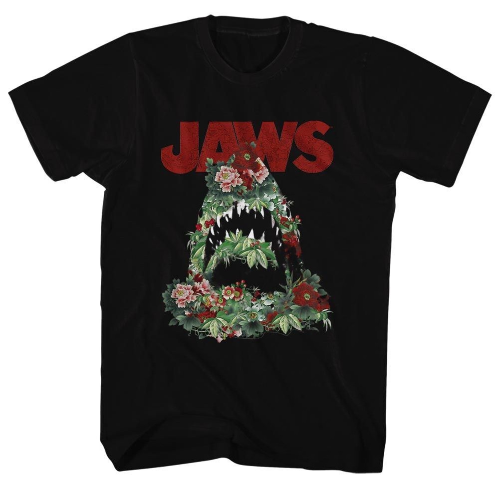 Jaws Floral Shark Movie Shirt