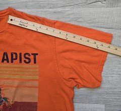My Therapist Eats Hay Horse Graphic T-Shirt XL Orange Funny Equestrian 100% Cott
