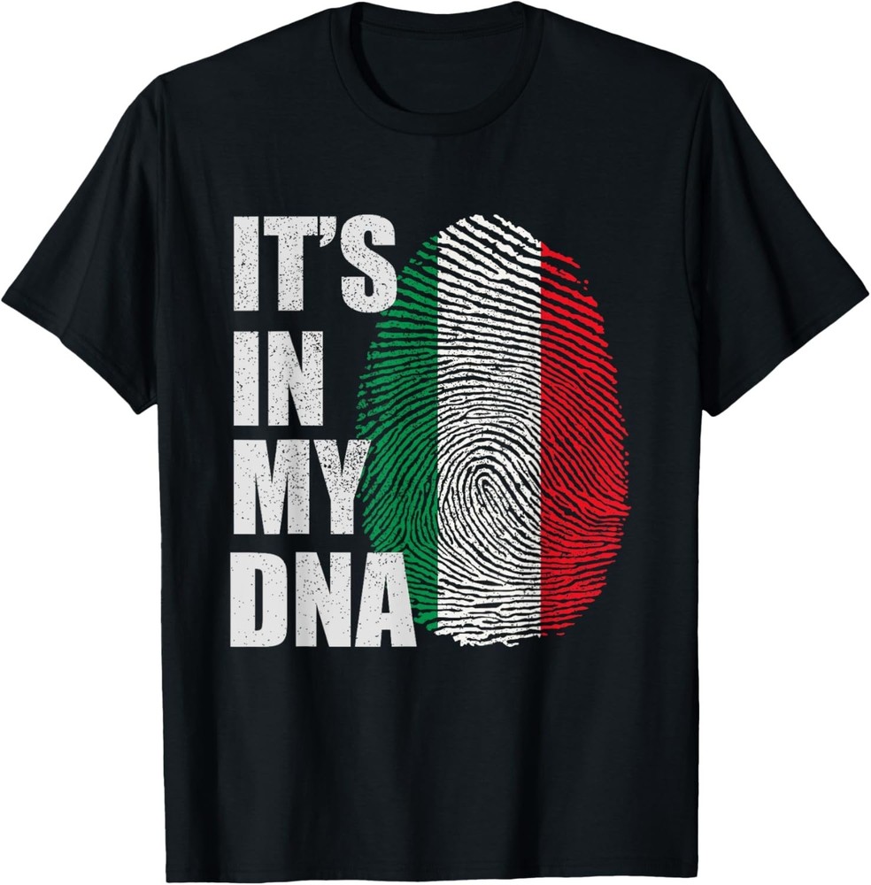 It_s in My DNA Italy Italian Flag Fingerprint Gift Unisex T-Shirt