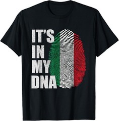 It_s in My DNA Italy Italian Flag Fingerprint Gift Unisex T-Shirt