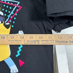 Bluey Bandit Bingo This Was The 80s Man Black Graphic T-Shirt Mens Small New