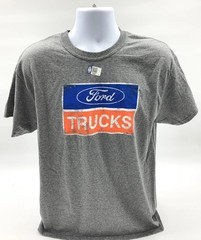 Gray T-Shirt – Ford Trucks Logo w/ F-250 Powerstroke, F-150, Raptor & V8 Emblem