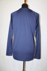Nike Swim Dri Fit Sz S Navy Blue Long Sleeve Pullover Rash Guard T-Shirt UPF 40+
