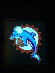 Dolphins Miami NFL Sound-Activated LIGHTS UP LED T-Shirt ALL SIZES Wireless