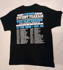 Dwight Yoakam Cosmic Roundup & Rodeo Tour Shirt Large Black Concert Mavericks
