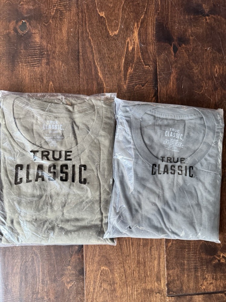 5 Pack True Classic Classic Mens T-Shirts, Grey, Green, Navy, Size 3XL