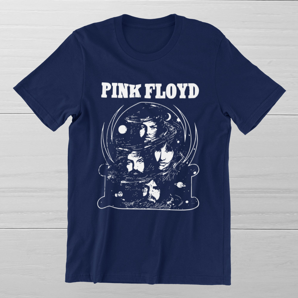 PINK FLOYD T-Shirt 70s 80s Psychedelic Rock Band on Ring Spun Cotton Tee