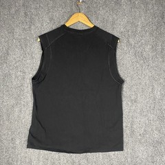 GymShark T Shirt Mens Medium M Black Sleeveless Gym Workout Running Shark Logo